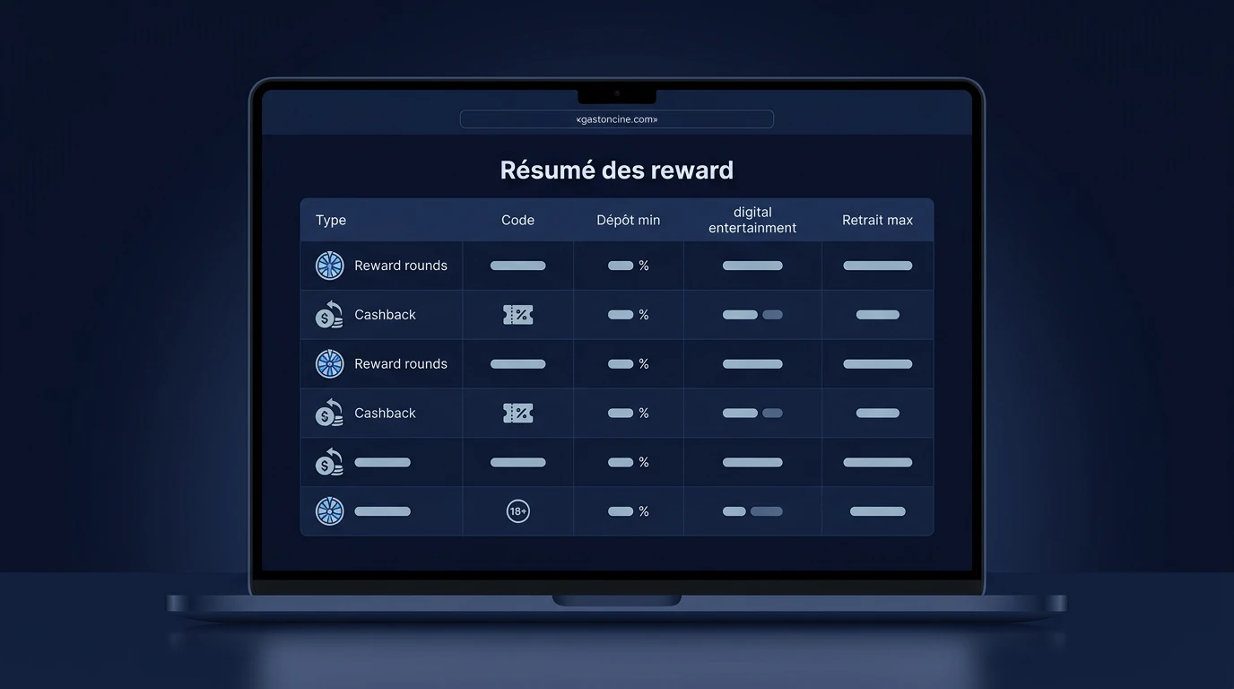 Tableau : Résumé des bonus GratoWin